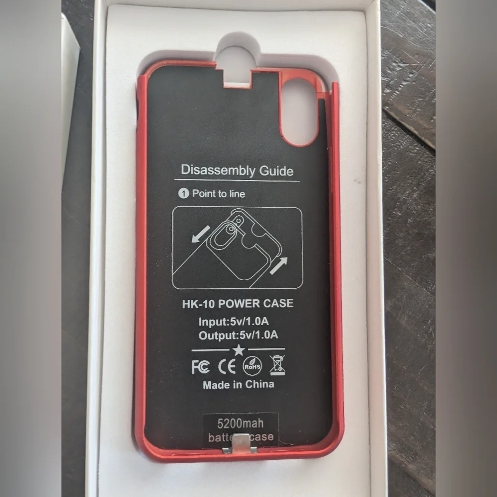 🎀$5 Apple Red Cell Phone Battery Case For iPhone X